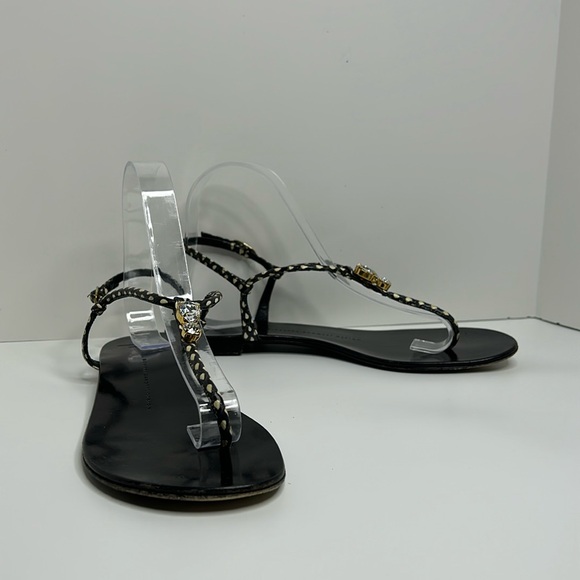 Giuseppe Zanotti python-embossed sandals sz 39 - Picture 1 of 9